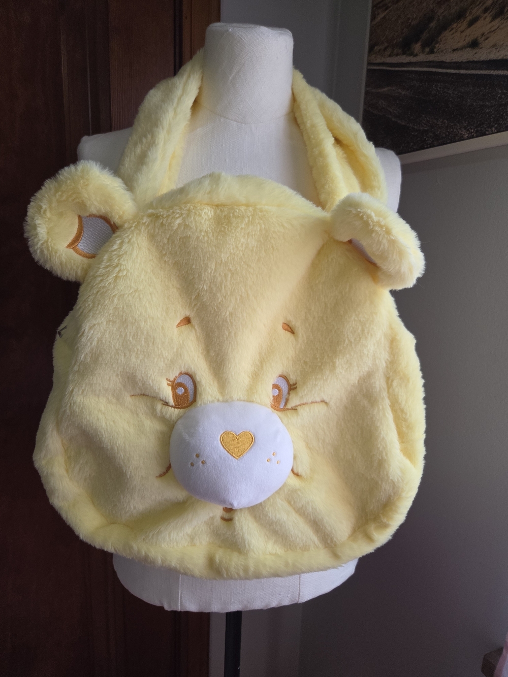 ROMWE Yellow Plush Care Bear Tote Bag